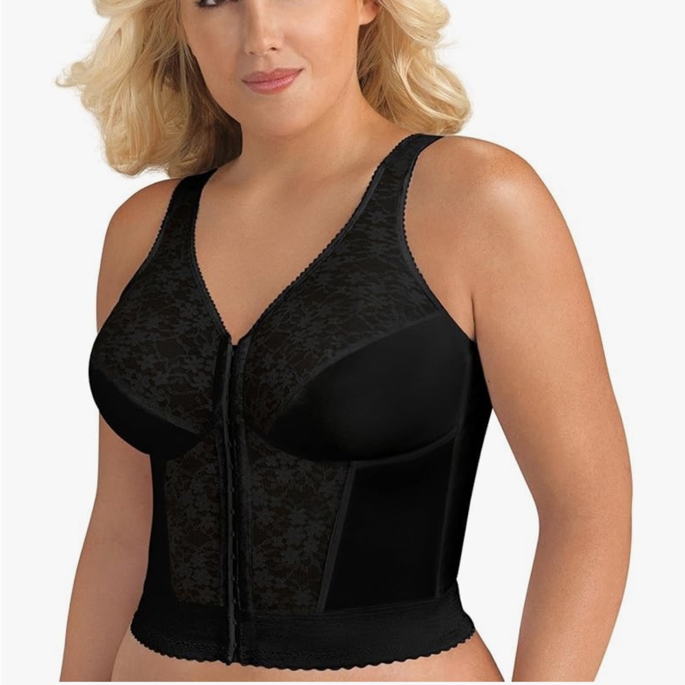 Women's Black Lace Front-Closure Bra